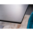 Стол обеденный SIGNAL SORENTO Ceramic эффект серого мрамора/черный мат 160-220/90